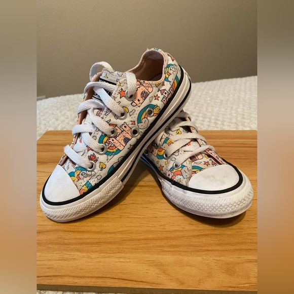 Converse Other - Converse | Girls size 11 | White-Pink-Teal